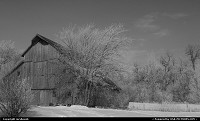 Photo by mrsbeenk | Not in a City  Barn, Frost, Black and White